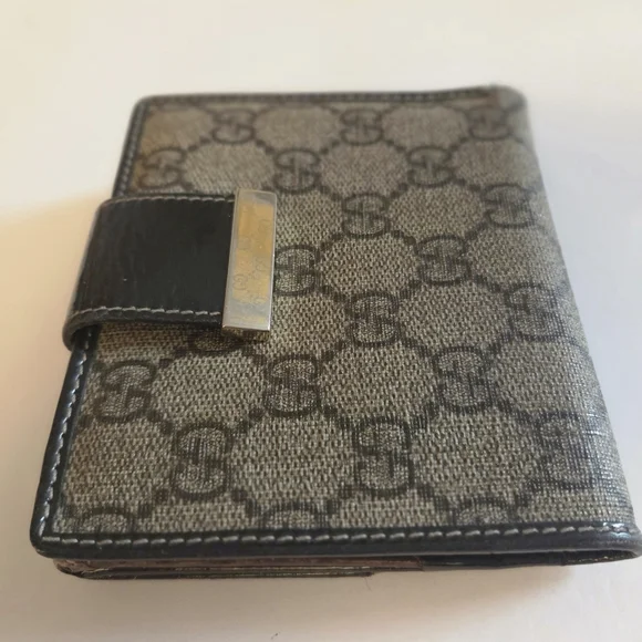 GUCCI GG MONOGRAM  PREOWNED WALLET, DARK BROWN - Picture 4 of 14